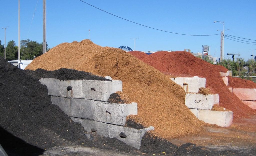 wood mulch is three different colours | Fruit Tree Mulch