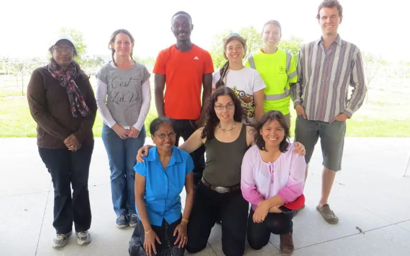 Beginner fruit tree care. Students and organizers of the San Romanoway Fruit Tree Care class of 2016